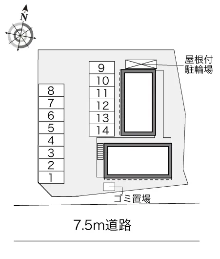 ★手数料０円★熊谷市石原　月極駐車場（LP）